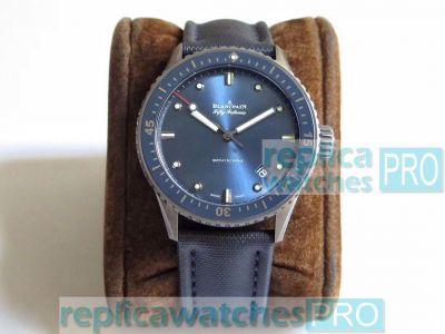 ZF Swiss Blancpain Fifty Fathoms Bathyscaphe Replica Watch Blue Dial